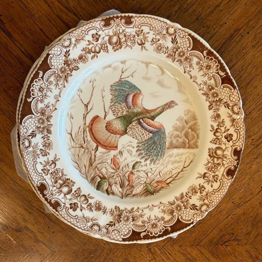 Wild Turkeys Johnson Bros Dinner Plate 10 5/8"